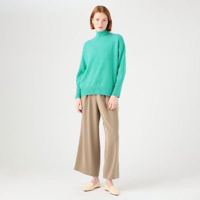 ラムカシミヤ　ビルドネックプルオーバー