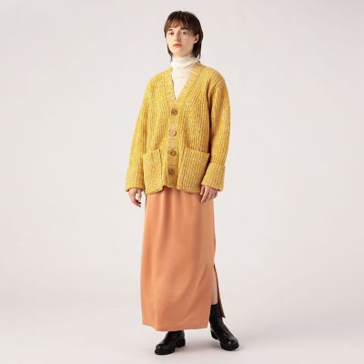 ウールムリネ　Ｖネックカーディガン