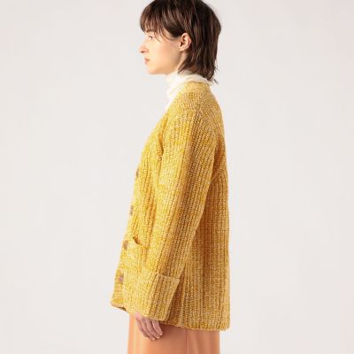 ウールムリネ　Ｖネックカーディガン