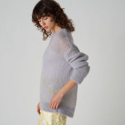 ライトモヘヤブレンド クルーネックプルオーバー | maison