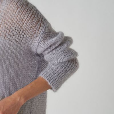 ライトモヘヤブレンド クルーネックプルオーバー | maison