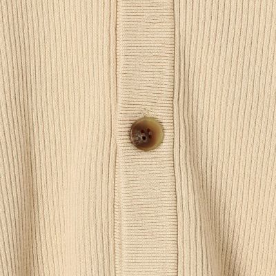 コットンリブ　クロップドカーディガン