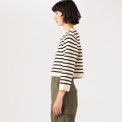 ハーフミラノリブ クロップドカーディガン | maison