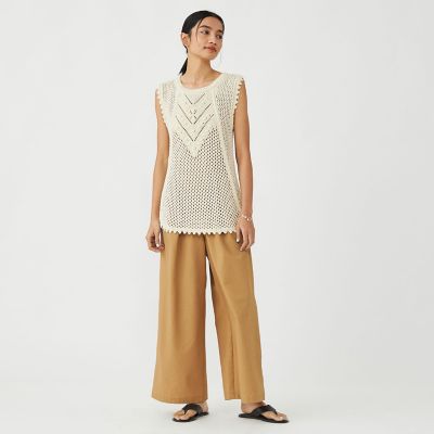 CABaN tomorrowland リブ ノースリーブプルオーバー　Dブラウン CABaN tomorrowland リブ ノースリーブプルオーバー Dブラウン