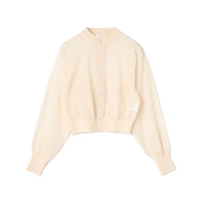 【新品】MACPHEE マカフィー シアーヤーン ビルドネックカーディガン シアーヤーン ビルドネックカーディガン | maison TOMORROWLAND