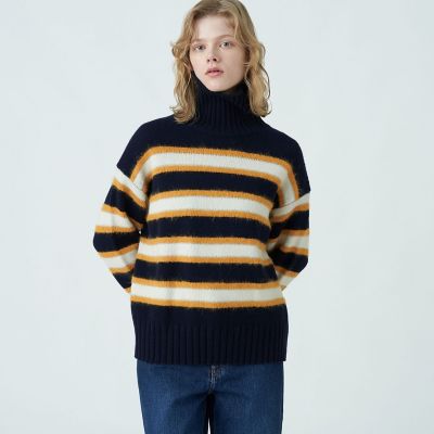 ボーダー タートルネックプルオーバー | maison TOMORROWLAND/メゾン