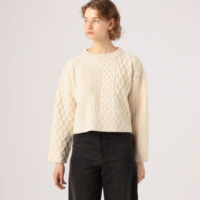 【極美品】TOMORROWLAND ウールパターンニット ショートプルオーバー ウールパターンニット ショートプルオーバー | maison TOMORROWLAND