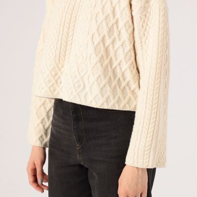 ウールパターンニット ショートプルオーバー | maison TOMORROWLAND