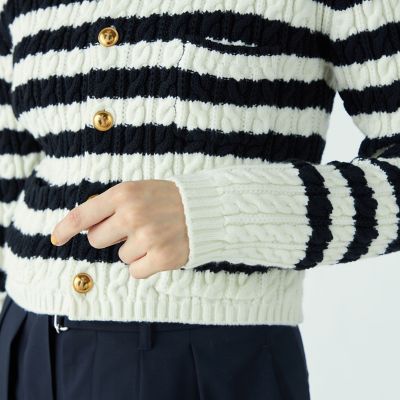 ハイブリットコットンケーブル ショートカーディガン | maison