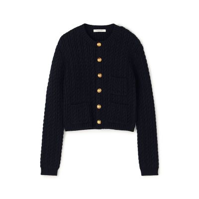 ハイブリットコットンケーブル ショートカーディガン | maison