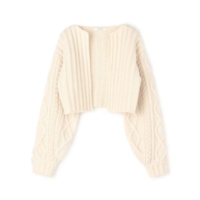 ＜maison TOMORROWLAND＞パターンケーブル　ショートカーディガン