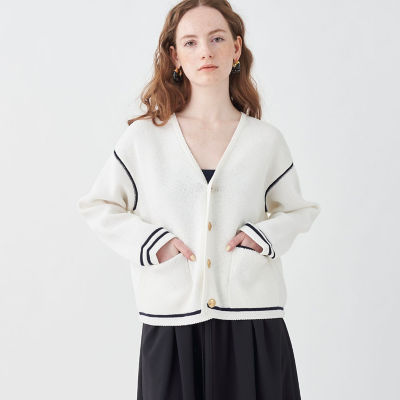 【美品】マカフィー　ハーフミラノ Vネックカーディガン　ネイビー11月掲載終了 美品】マカフィー ハーフミラノ Vネックカーディガン ネイビー11月掲載