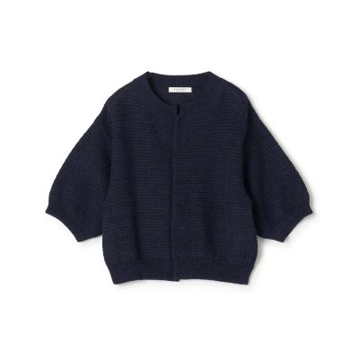 マカフィー 24SS ギマコットン ハーフスリーブカーディガン ベージュ 9号 マカフィー 24SS ギマコットン ハーフスリーブカーディガン
