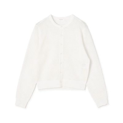 ＜maison TOMORROWLAND＞リネンメッシュ　クルーネックカーディガン
