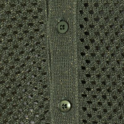 リネンメッシュ　クルーネックカーディガン