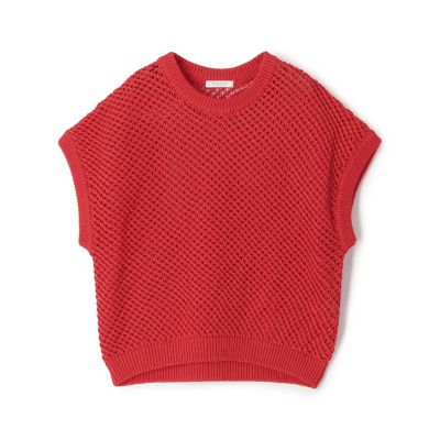 コットンメッシュ クルーネックプルオーバー | ファッション・服 
