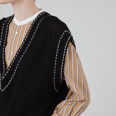【ＷＥＢ・一部店舗限定】ウールメッシュ　Ｖネックベスト