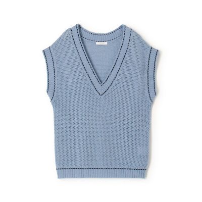 【ＷＥＢ・一部店舗限定】ウールメッシュ　Ｖネックベスト