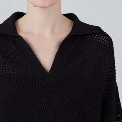 【ＷＥＢ・一部店舗限定】ウールメッシュ　ポロプルオーバー