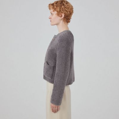 トゥモローランド　ムートンクルーネックカーディガン TOMORROWLAND｜ムートン クルーネックカーディガン | Rakuten