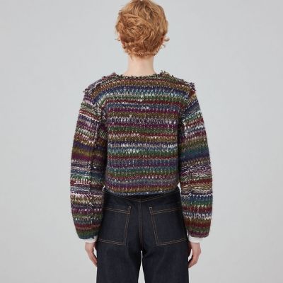 【MACPHEE】ニットボンディング クロップドジャケット ニットボンディング クロップドジャケット｜トゥモローランド