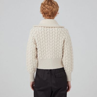 ループジャカード ジップアップカーディガン | maison TOMORROWLAND