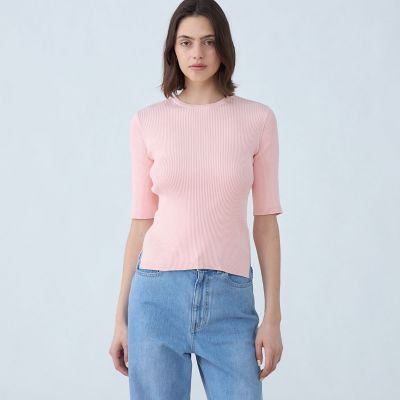 ドゥーズィエムクラス　コットンリブプルオーバー Deuxieme Classe（ドゥーズィエムクラス） tシャツ Rib Open Neck プル