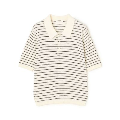 ＜maison TOMORROWLAND＞コットンナイロンケーブル　ポロプルオーバー