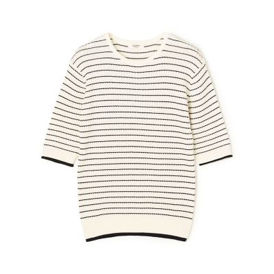 ＜maison TOMORROWLAND＞コットンナイロンケーブル　ハーフスリーブプルオーバー