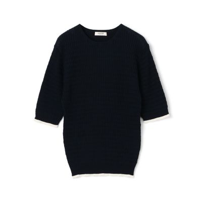 コットンナイロンケーブル　ハーフスリーブプルオーバー