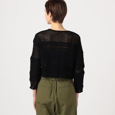【ＷＥＢ限定】コットンレーシー　クルーネックカーディガン