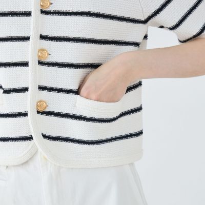 モスライクステッチ ハーフスリーブジャケット モスライクステッチ ハーフスリーブジャケット | maison