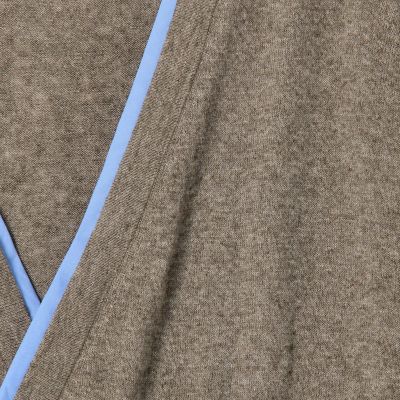 ファブリックコンビ　ダブルボタンカーディガン