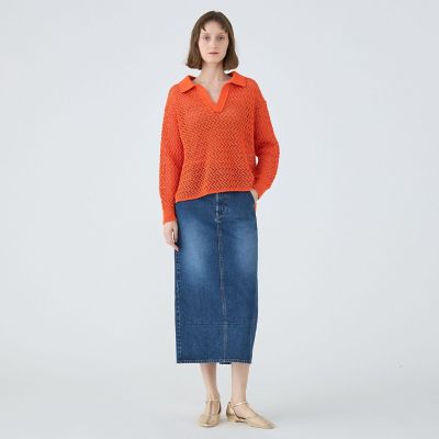 エブール ebure スキッパーシャツ コットンドライメッシュセーター ebure/エブール｜いま売れている「エブール」の春ニット BEST4｜エル