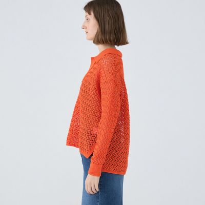 エブール ebure スキッパーシャツ コットンドライメッシュセーター ebure/エブール｜いま売れている「エブール」の春ニット BEST4｜エル