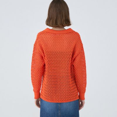 エブール ebure スキッパーシャツ コットンドライメッシュセーター メッシュコットン スキッパープルオーバー | maison TOMORROWLAND