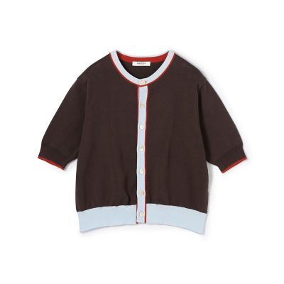 maison TOMORROWLAND/メゾン トゥモローランド ドライコットン　ハーフスリーブカーディガン