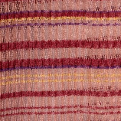 シアーボーダー　クルーネックカーディガン
