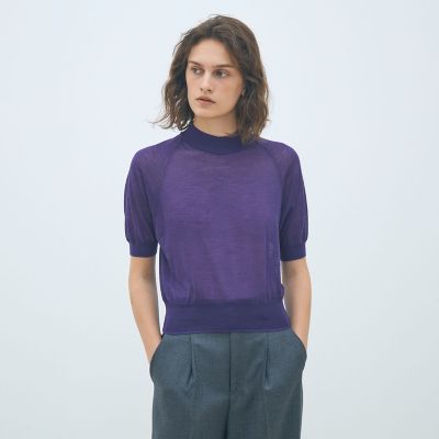 シアーウールブレンド ハーフスリーブプルオーバー | maison