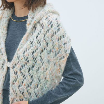 トゥモローランド　ハンドニットマフラー セール】 GALERIE VIE ハンドフラットニット マフラー （ベルト