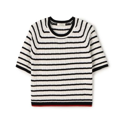 ＜maison TOMORROWLAND＞ギザケーブル　ハーフスリーブプルオーバー