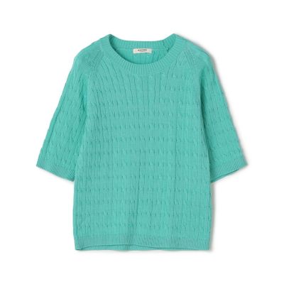 ＜maison TOMORROWLAND＞ギザケーブル　ハーフスリーブプルオーバー