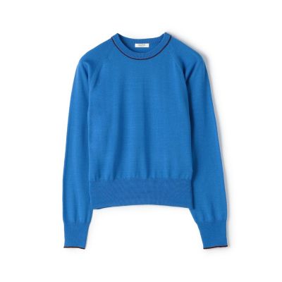 【送料無料】maison TOMORROWLAND/メゾン トゥモローランド プレーンウール クルーネックプルオーバー 64ブルーケイ トップス【三越伊勢丹/公式】