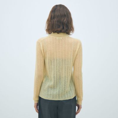 レーシーアルパカブレンド ポロカーディガン | maison TOMORROWLAND