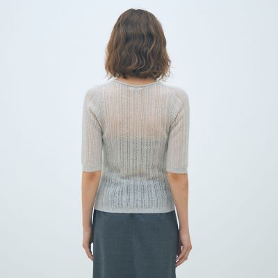 レーシーアルパカブレンド ハーフスリーブプルオーバー | maison