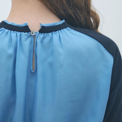 ファブリックコンビ ハーフスリーブプルオーバー | maison 