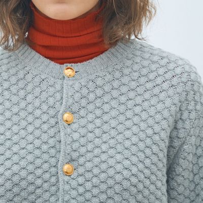 ハイブリットケーブル クルーネックカーディガン | maison