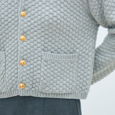 ハイブリットケーブル クルーネックカーディガン | maison