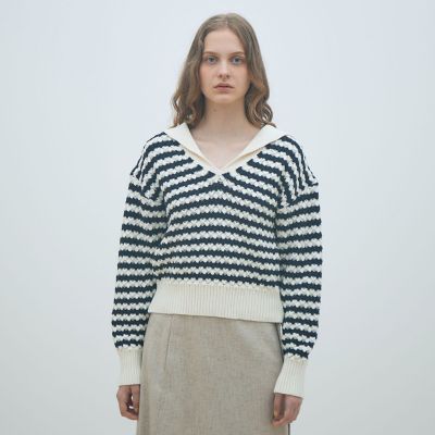 ハイブリットケーブル セーラーカラープルオーバー | maison