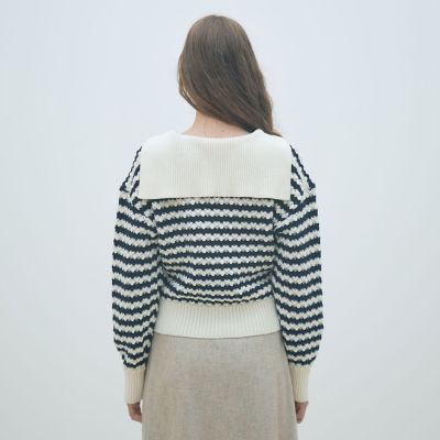 ハイブリットケーブル セーラーカラープルオーバー | maison